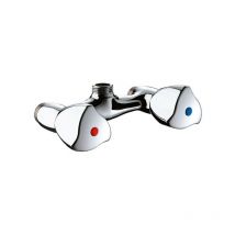 Delabie - Wand-Brausebatterie Messing verchromt M1/2Achsabstand 110 mm