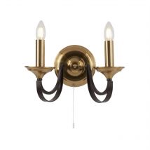 Belfry - 2 Lichtkerzen Wandleuchte Dunkelbronze, Braun, E14 - Searchlight
