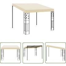 Longziming - The Living Store Wand-pavillon 3x3x2,5 M Cremeweiß - Gartenzelt - Wandpavillion - Outdoorzelt - Sonnenschutz - Terrasse