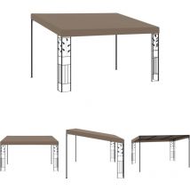 Longziming - The Living Store Wand-pavillon 4x3x2,5 M Taupe - Pavillons & Partyzelte - Taupe