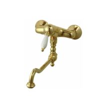 Gattoni Rubinetteria - Wand-Spülbeckenmischer in Goldfarbe mit niedrig verstellbarem Auslauf Gattoni Orta Old 2762/27D0.OLD Gold