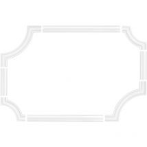Hexim Perfect - Wand- und Deckenumrandung Fries Stuck Rahmen stoßfest AD340:Segment AD340-11 130 x 130 x 10 mm