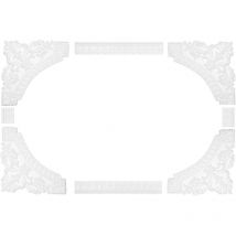 Hexim Perfect - Wand- Und Deckenumrandung Fries Stuck Rahmen Stoßfest Ac256: Segment Ac256-11 300 X 300 X 19 Mm