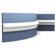Wand- und Friesleiste Orac Decor PX175F axxent flexible Zierleiste Stuckleiste Modernes Design weiß 2m