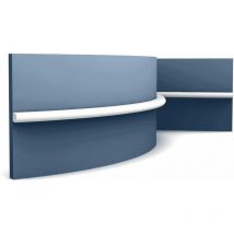 Wand- und Friesleiste Orac Decor PX209F modern ribbon flexible Zierleiste Stuckleiste Modernes Design weiß 2 m