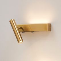 Kosilum - Wand- Und Leselampe Aus Messing Mit Schalter Für Das Kopfende Links - Lodvi