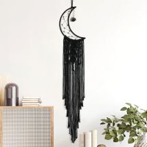 Wandbehang – Boho-wohndekoration, Handgewebt, Kinderzimmer, Wohnzimmer, Hochzeitsdekoration, Kunsthandwerksgeschenk, 1 Stück (schwarzer Mond + 