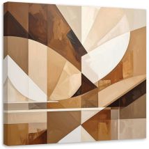Wandbild Für Wohnzimmer Formen Figuren Geometrische Abstrakt Beige 30x30 Cm