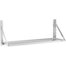 Wandbord klappbar 40 kg Wandregal 120 x 30 cm Edelstahl Küchenregal Gastro