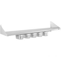 Wandbord Konsole Edelstahlregal Gewürzregal Gewürzbord Edelstahl 90 cm 1/9 gn