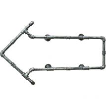 BHP - Bücherregal Wandregal Schweberegal Wohnzimmerregal Industrial Rohre Pfeil , Metall, LxH 101x59 cm 991047