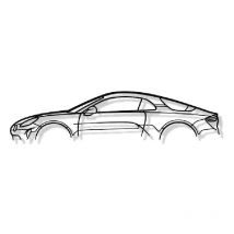 Wanddekoration aus Metall – ALPINE A110 – Wanddekoration – 80 cm