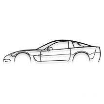 Shape Paris - Wanddekoration aus Metall – corvette C5 – Wanddekoration aus Metall – 80 cm