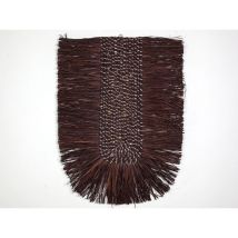 FIJALO – Wanddekoration aus Pflanzenfasern – 60 x 85 x 8 cm – Dunkelbraun