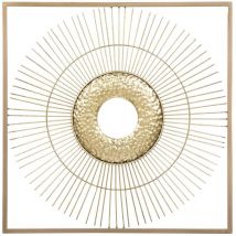 Beliani - Wanddekoration Gold 50 x 50 cm im Strahlenkranz Design Quadratisch Modern