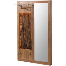 Wandgarderobe Akazie 88x27x148 natur lackiert bark 121