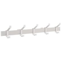Hermeta - Wandgarderobe Alu.F1 ma silber 5 Hut-/Mantelhaken L.730mm