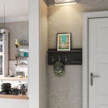 [en.casa] - Wandgarderobe Ånge mit 3 Haken Anthrazit