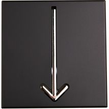 Design Wand Garderobe Pfeil Chrom Bild Flur Aufhänger Deko schwarz verstellbar BHP B990530L