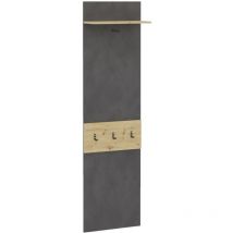 Wandgarderobe mit Ablage 50x23x188 cm Matera & Artisan-Eiche FMD