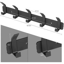 Wandgarderobe Wandhaken, Badezimmerhaken mit 5 Haken zum Aufhängen von Rucksack, Jacke, Hut, Garderobe für die Tür – Schwarz