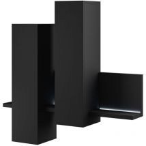 Wandgestaltung mit led. Farbe in supermattem Schwarz. Kollektion bergamo.