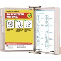 Wandhalter 10 Sichttafeln weiß lackiertf.A4