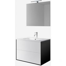 Wandhängendes Badezimmermöbel-set Mit Spiegel Und Waschbecken, 4-teilig, Igea 70 - Weiß