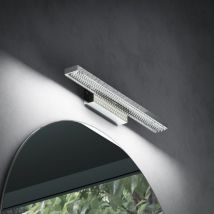 Spiegelleuchte 40cm LED Badlampe Spiegellampe, 6000K Badezimmer Lampe LED Wandleuchte Chrom 9W Leuchtschein