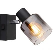 Wandlampe Wohnzimmerleuchte Flurlampe Spot Beweglich Glas Rauch E14 H 12,5 Cm