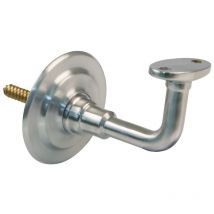 Ms Beschläge - Wandlaufhalter Flacher Sattel Massiv Messing Handlaufstütze Ø 70mm Grundplatte Messing Brüniert