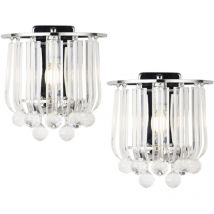 Wandleuchte Alnwick 2er Set E14 Chromfarben [ Lux.pro