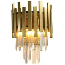 Gebraucht] Milagro Kristall Wandleuchte Aspen Gold Wandlampe Licht Lampe Leuchte E14 B-Ware