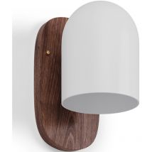 Privatefloor Wandleuchte aus Holz und Metall 3000K LED 18cm x 24cm – Designerlampe für Schlafzimmer, Flur, Hotel