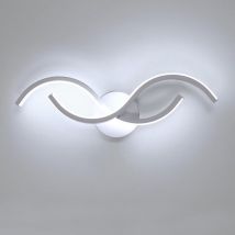 Goeco - Wandleuchte für den Innenbereich, moderne LED-Wandleuchte mit gebogenem Design, 15 w, 1687 lm, Acryl-Wandleuchte für Wohnzimmer, Flur,