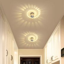 Wandleuchte LED, 3W Wandlampe in Sonne Streulichtdesign, Flurlampe Spirale Effekt für Innen Schlafzimmer Wohnzimmer Treppen Warmweiß - 2PCS