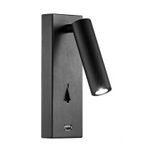 LED-Wandleuchte pure 4W 2700K Schwarz mit usb 4143 - Beneito Faure