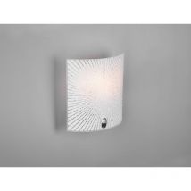 Flache Wandleuchte elisa mit Glas Lampenschirm Weiß, Höhe 22cm