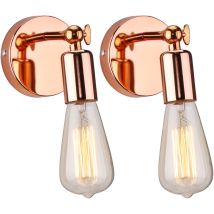 Wandleuchte, Moderne 180 Degree Einstellbar Einfach Wandlampe Aus Metall Für Schlafzimmer Wohnzimmer Esszimmer Rosegold 2pcs