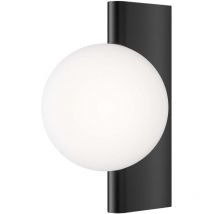 Wandleuchte Wandlampe Flurleuchte Schlafzimmerlampe Metall Glas Schwarz h 30 cm