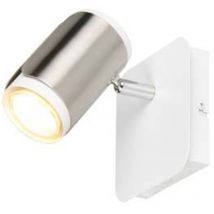 Wandleuchte Wandlampe Wohnzimmer Spot Metall Weiß Nickel Matt Schalter B 12 Cm