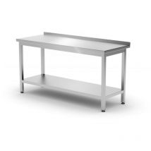 Hendi - Wandarbeitstisch mit Regalkante Budget Line steel 1000 x 600 x 850 mm 817278