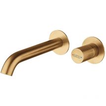 Mamoli - Wandmontierter Einhebel-Waschtischmischer in der Farbe Messing gebürstet Tuttodunpezzo 47170000002G Messing gebürstet