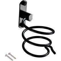 Haartrocknerhalter zur Wandmontage – für Hotel, Badezimmer, Toilette, Friseursalon, Aluminium, matte Oberfläche, schwarz, 1 Stück