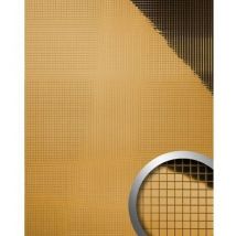 Wandpaneel Wandverkleidung Wallface 27373 M-Style Design Metall Mosaik Dekor selbstklebend spiegelnd gold 0,96 qm