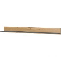 Wandregal, 100cm breit, Eiche mit anthrazit, CRISP-61