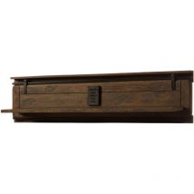 Wandregal Mango 160x25x38 braun lackiert railway 490