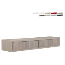 Ahd Amazing Home Design - Wandregal mit 2 Schubladen modernes Wohnzimmer Design Domino - Braun