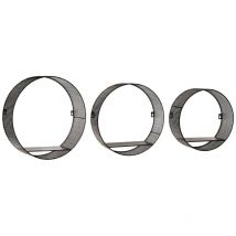 3er-Set Wandregale - perforiertes Metall Atmosphera créateur d'intérieur