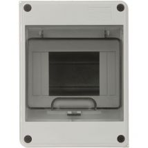 Wandschalttafel für den Außenbereich, 3/5 Module, IP65 Marlanvil 92.04, geräucherte Tür